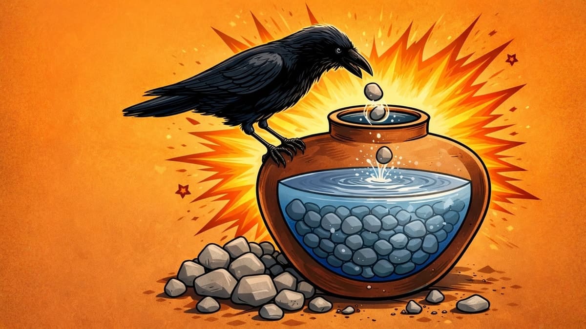प्यासा कौआ — The Thirsty Crow